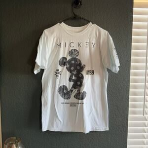DISNEY x Neff Mickey Mouse Men's Medium White‎ T-Shirt Short Sleeve Logo